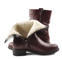 Galant 700 bordowe skórzane botki