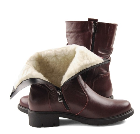 Galant 700 bordowe skórzane botki
