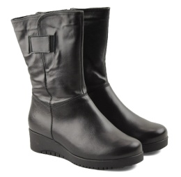 Galant 710 czarne skórzane botki