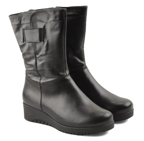 Galant 710 czarne skórzane botki