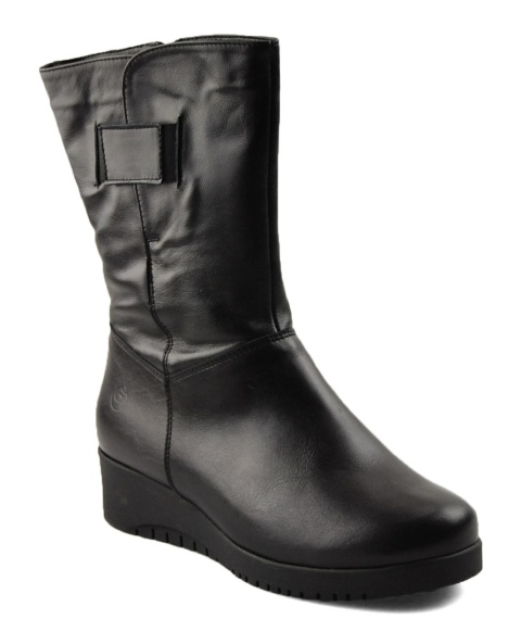 Galant 710 czarne skórzane botki