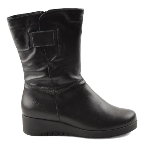 Galant 710 czarne skórzane botki