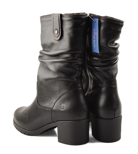 Galant 725 czarne skórzane botki