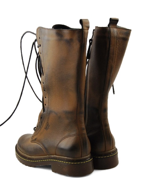 Kacper 4-5392 brązowe skórzane kozaki