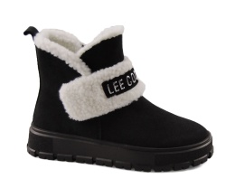 Lee Cooper LCJ-25-01-3740L czarne skórzane śniegowce