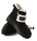 Lee Cooper LCJ-25-01-3740L czarne skórzane śniegowce