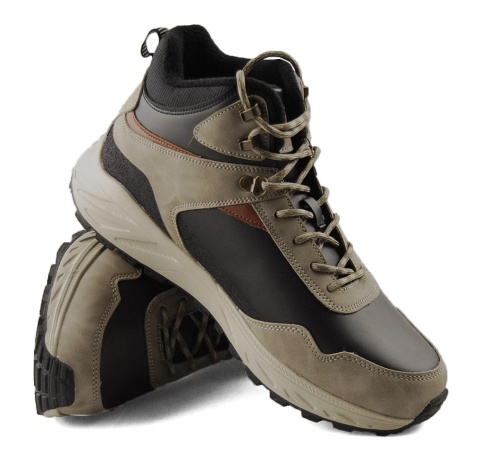 Lee Cooper LCJ-25-01-3727M beżowe półbuty trekkingowe