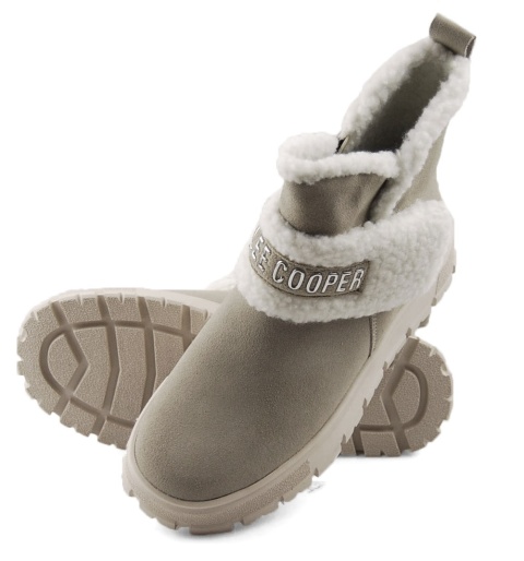 Lee Cooper LCJ-25-01-3739L szare skórzane śniegowce