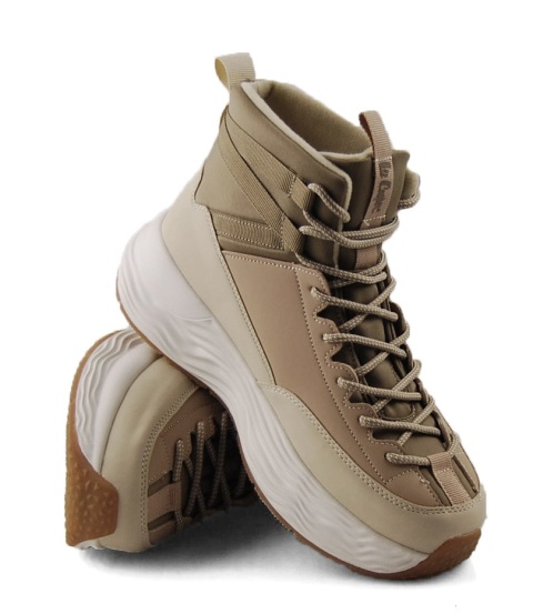 Lee Cooper LCJ-25-47-3990L beżowe botki na platformie