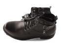 Lemi 173 F czarne skórzane botki