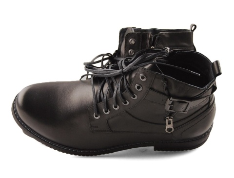 Lemi 173 F czarne skórzane botki