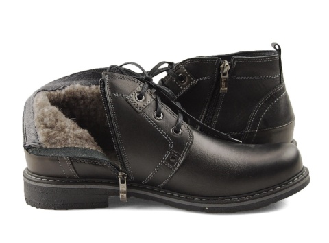 Lemi 175 W czarne skórzane botki