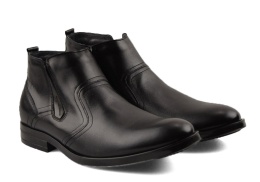 Lemi 191 F czarne skórzane botki