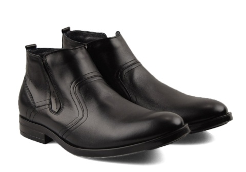 Lemi 191 F czarne skórzane botki