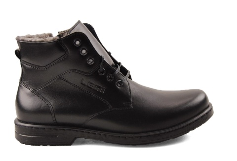 Lemi 59 W czarne skórzane botki