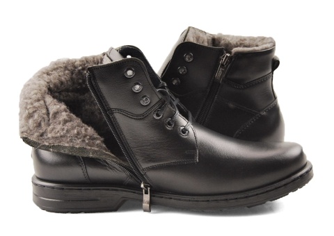 Lemi 59 W czarne skórzane botki