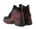 Maciejka A6747-23/00-8 bordowo-granatowe skórzane botki