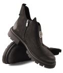 Olivetti B-251A czarne skórzane botki
