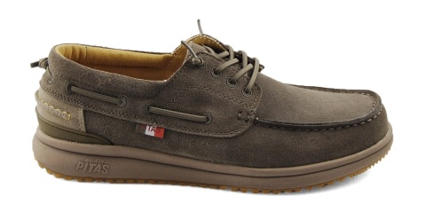 Pitas Denver szare skórzane półbuty