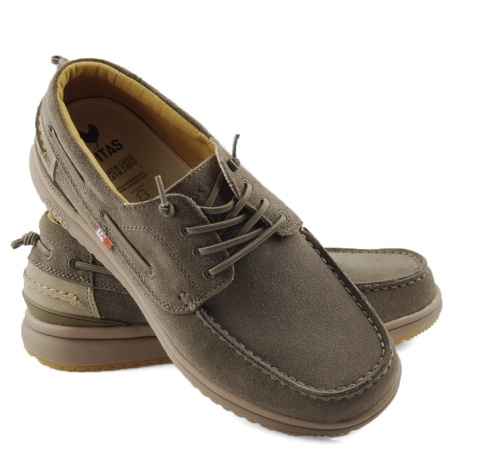 Pitas Denver szare skórzane półbuty