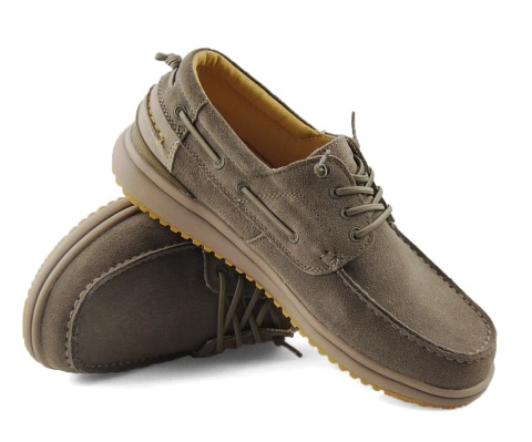 Pitas Denver szare skórzane półbuty