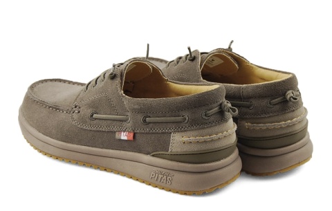 Pitas Denver szare skórzane półbuty