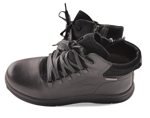 Pollonus 5-1459-003 czarne skórzane botki