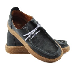 Ravini 241094 granatowe skórzane półbuty navy blue