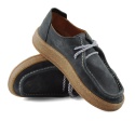 Ravini 241094 granatowe skórzane półbuty navy blue