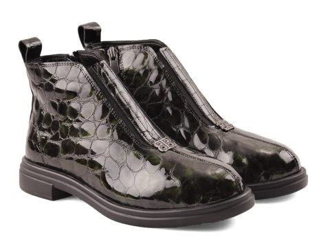 Ravini 458.116 zielone skórzane botki