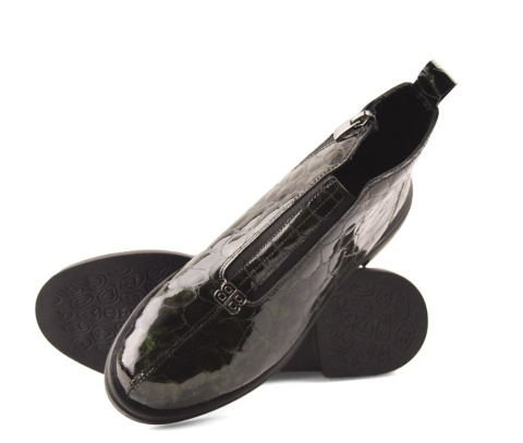 Ravini 458.116 zielone skórzane botki