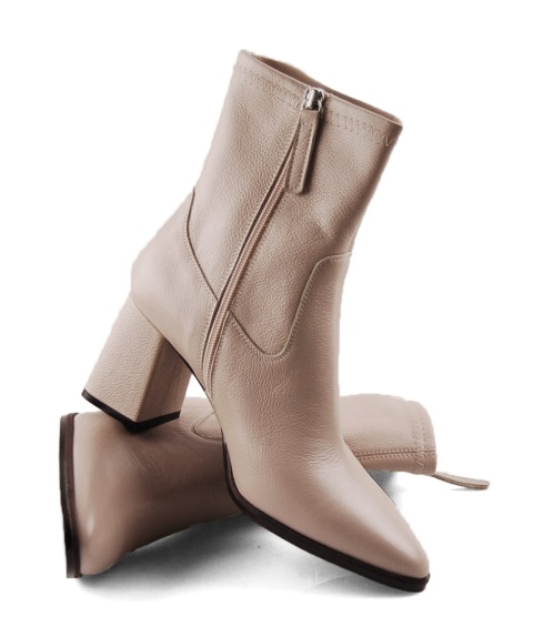 Sala 20756 beżowe skórzane botki Sala 20756 beżowe skórzane botki