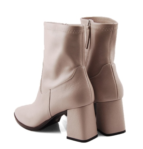 Sala 20756 beżowe skórzane botki Sala 20756 beżowe skórzane botki