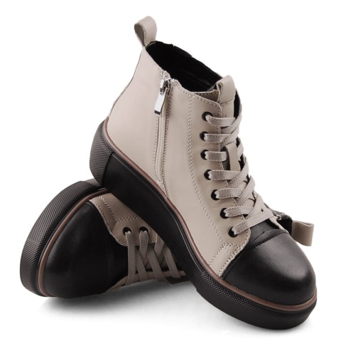 T.Sokolski Z24-218 beżowe skórzane botki T.Sokolski Z24-218 beżowe skórzane botki