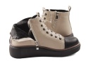 T.Sokolski Z24-218 beżowe skórzane botki T.Sokolski Z24-218 beżowe skórzane botki